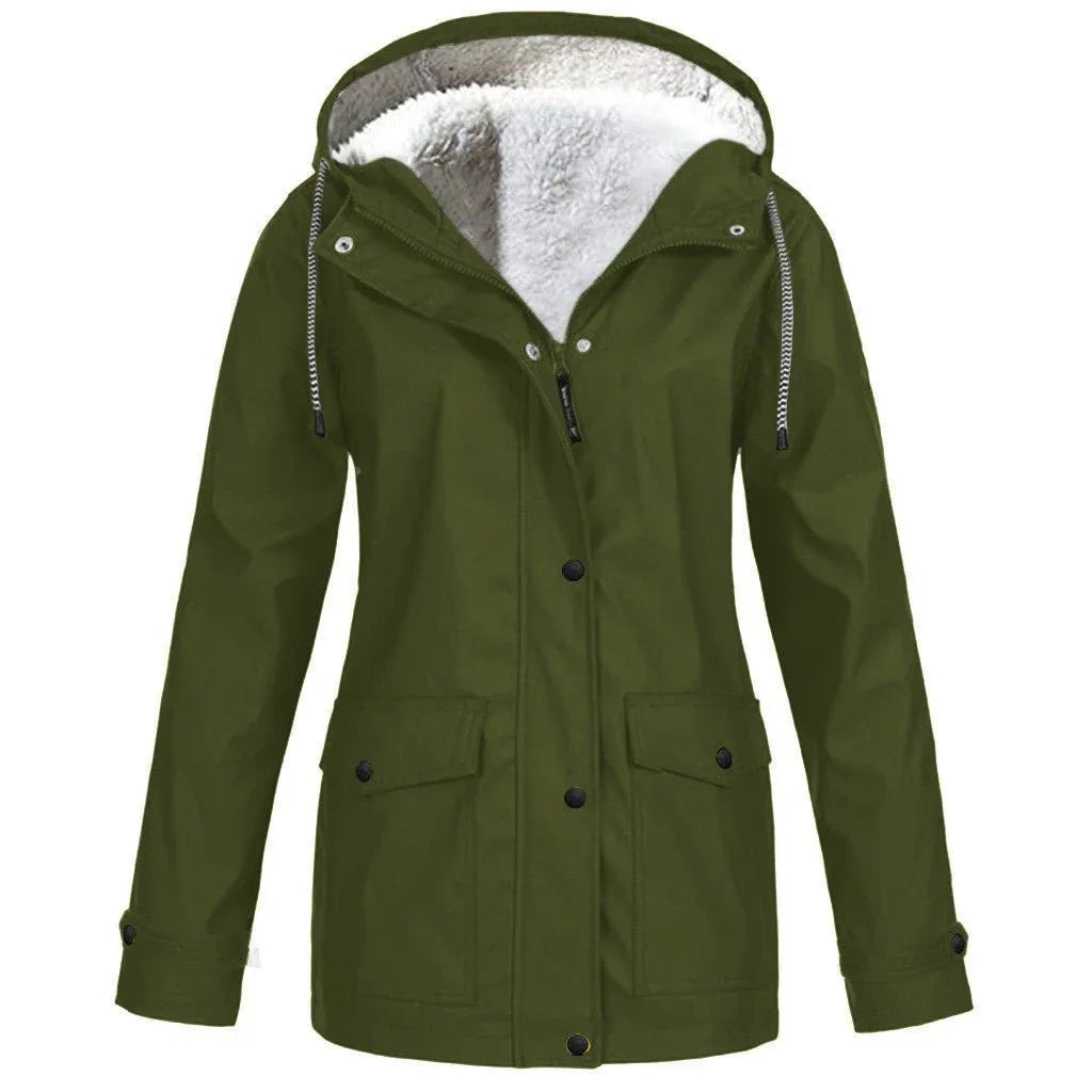 Fleecejacke Outdoor Bergsteigen Kapuzenjacke Winter Oberbekleidung