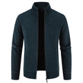 Herren-Strickpullover mit Stehkragen, verdickt und mit Fleecefutter