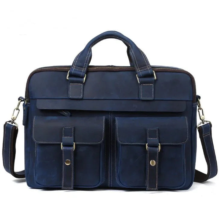 Echtes Leder Herren Umhängetasche Laptoptasche Aktentasche