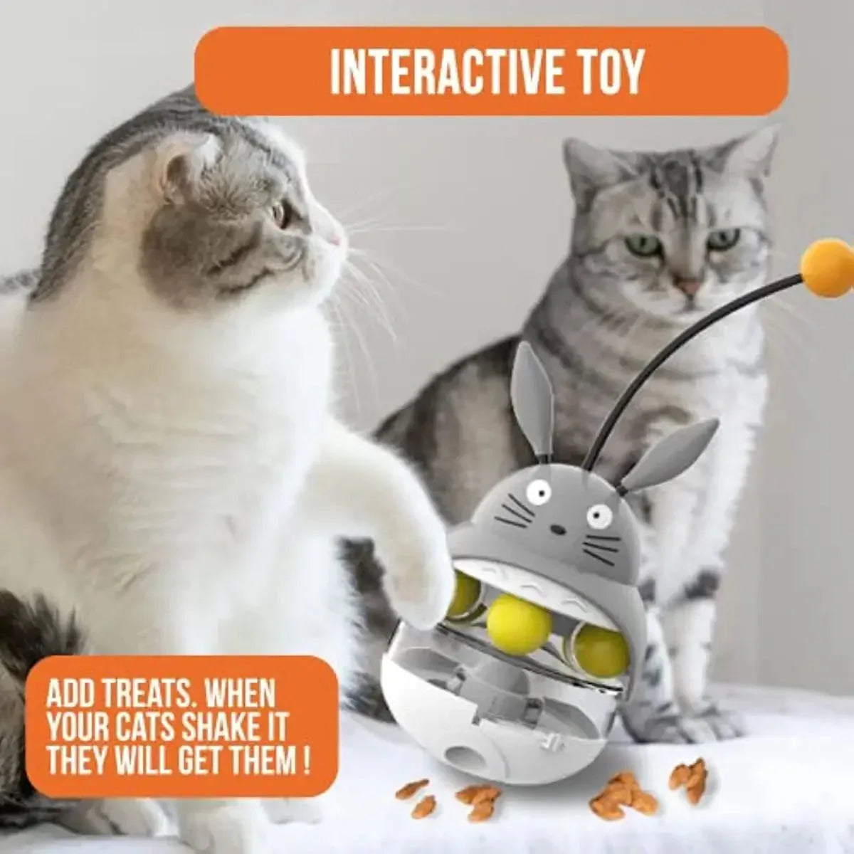 Interaktiver Katzenfutterspender Leckerli Katze Futterausgabe Spielzeug