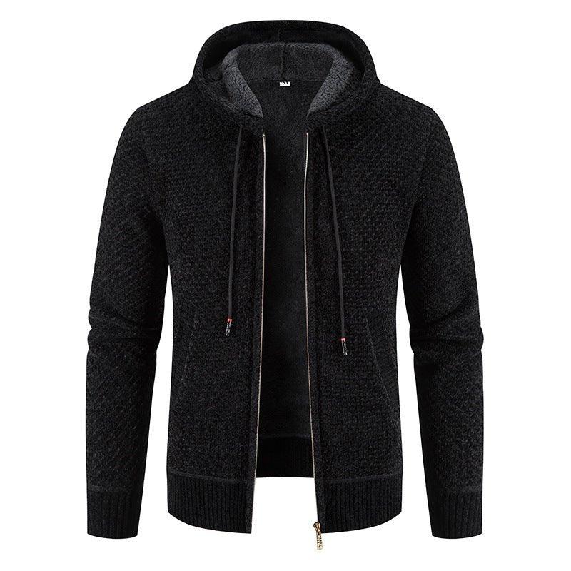 Strickwaren Herren Kapuzenpullover Fleecegefüttert Samtgepolstert Hoodie