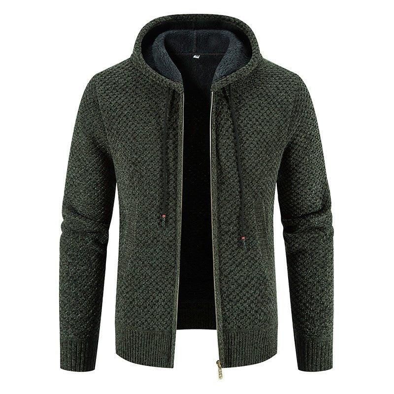 Strickwaren Herren Kapuzenpullover Fleecegefüttert Samtgepolstert Hoodie