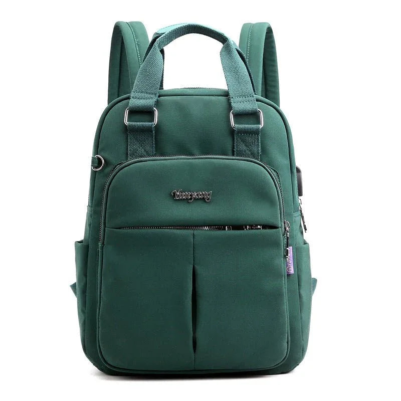 Sac à dos femme grande capacité multi-poches avec port de chargement USB intégré