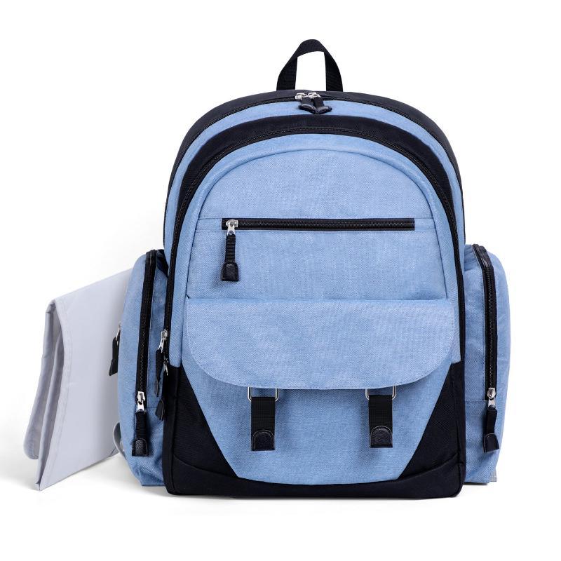 Wickeltasche mit großer Kapazität, wasserdicht, Doppelverschluss und Wickelunterlage