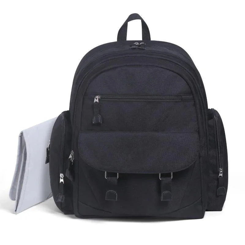 Wickeltasche mit großer Kapazität, wasserdicht, Doppelverschluss und Wickelunterlage