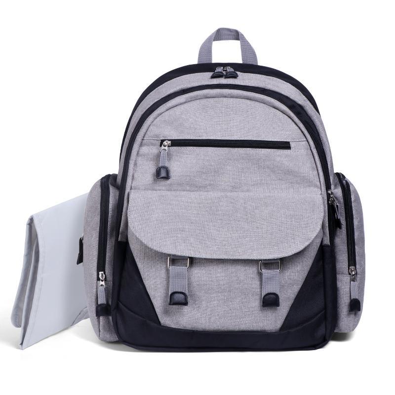 Wickeltasche mit großer Kapazität, wasserdicht, Doppelverschluss und Wickelunterlage