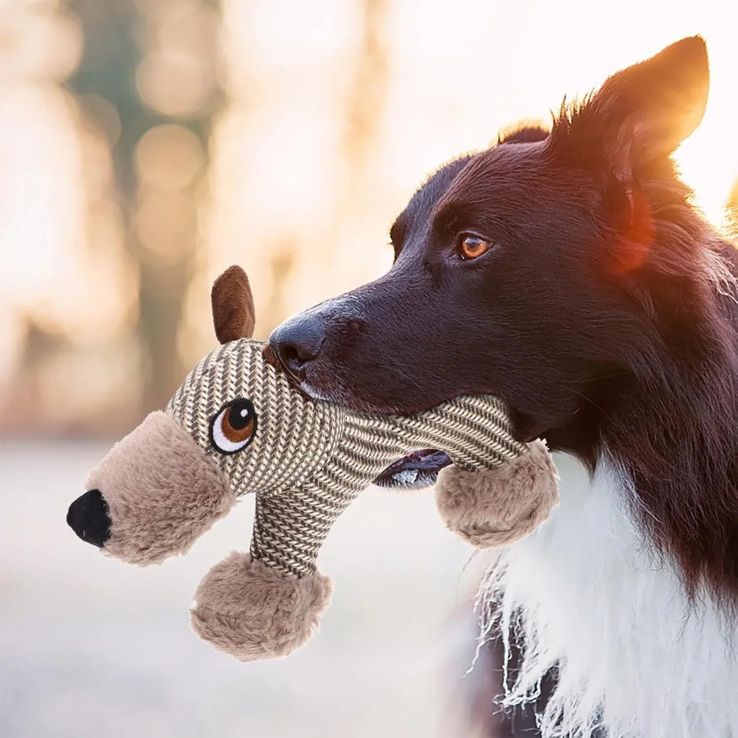 Große quietschende Stofftier-Hundekauspielzeuge