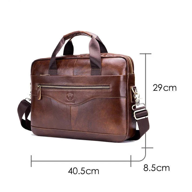 Sac à bandoulière en cuir pour ordinateur portable pour homme
