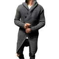 Langer gestrickter Kapuzenpullover für Herren