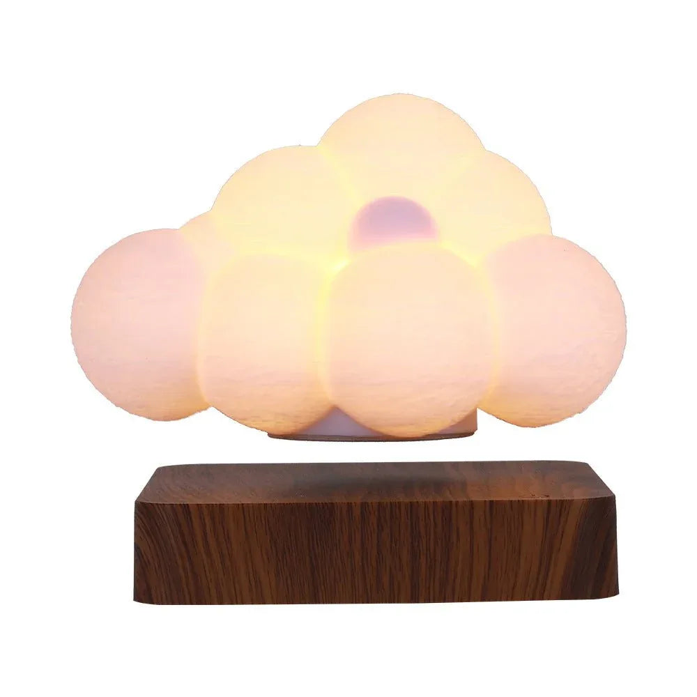 Veilleuse flottante rotative à lévitation magnétique, lampe de table nuage créative