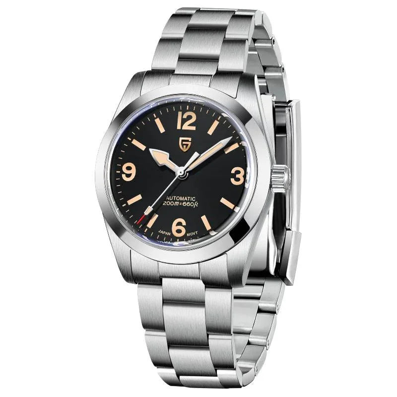 Montre mécanique étanche en acier inoxydable