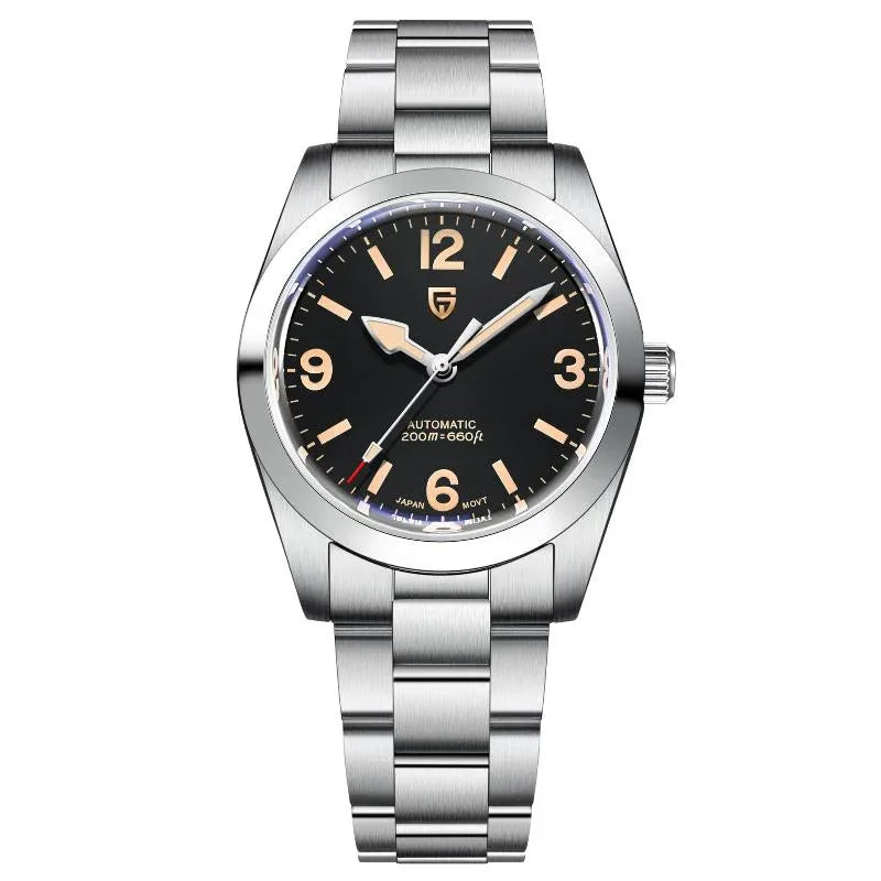 Montre mécanique étanche en acier inoxydable