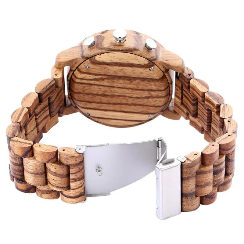 Montre mécanique en bois pour homme
