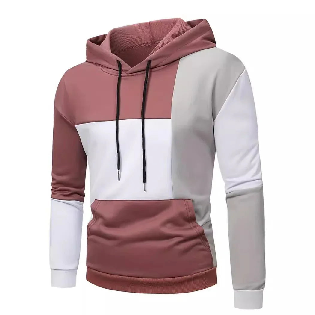 Herren-3D-Kapuzenpullover mit farblich passendem Muster