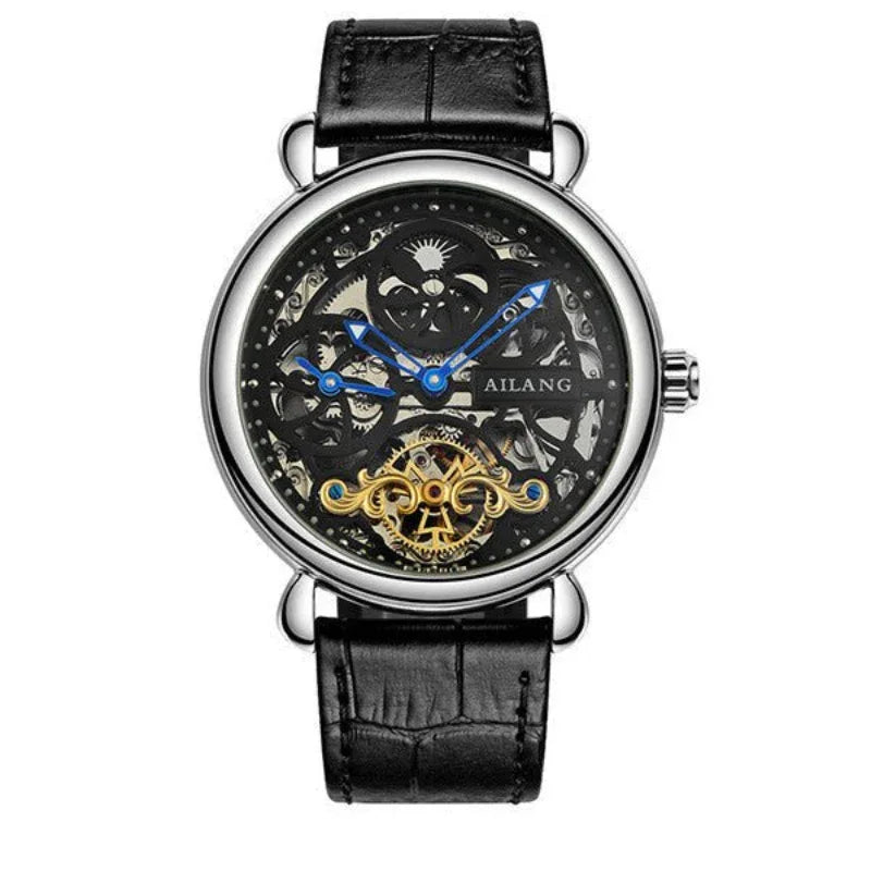 Automatische Mechanische Herrenuhr mit Skelett-Design, Leuchtfunktion und Wasserdichtigkeit