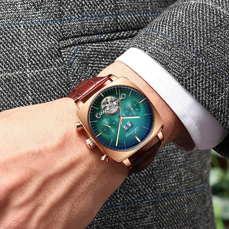 Montre Homme Automatique Mécanique Étanche Lumineuse