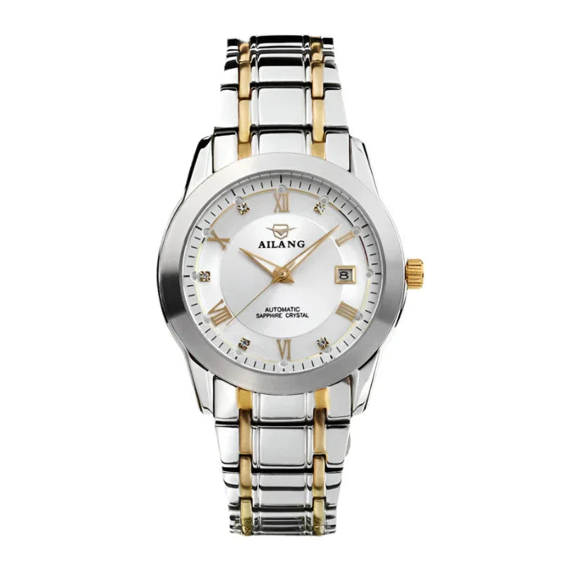 Herren Business Casual Mechanische Armbanduhr aus Edelstahl