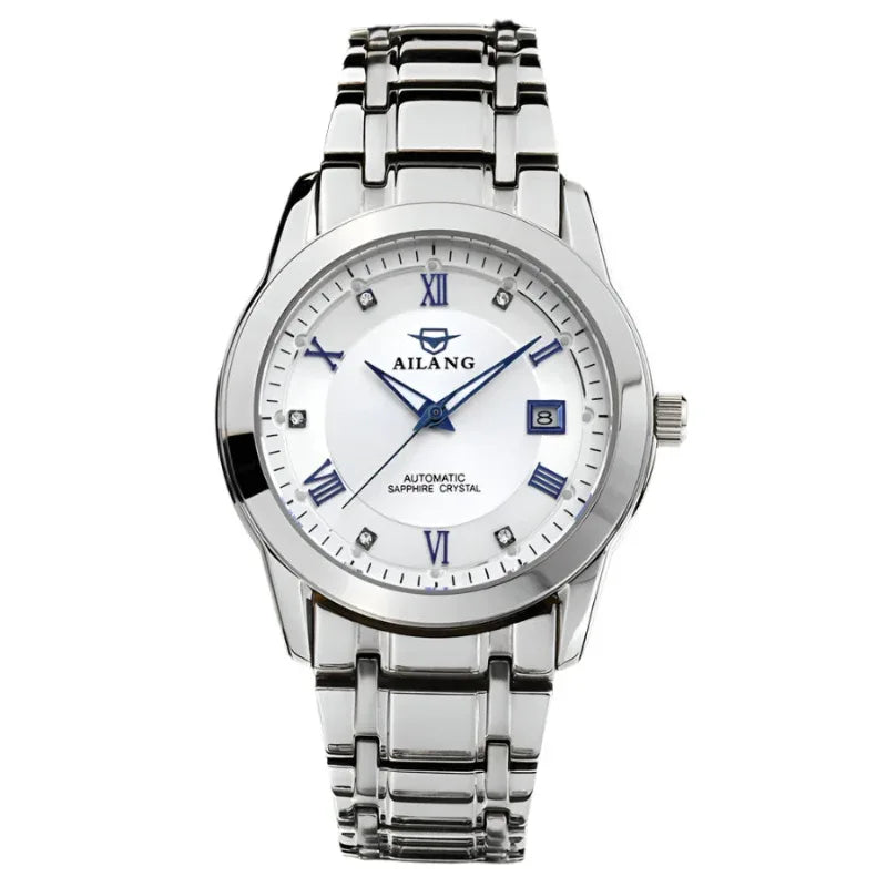 Herren Business Casual Mechanische Armbanduhr aus Edelstahl