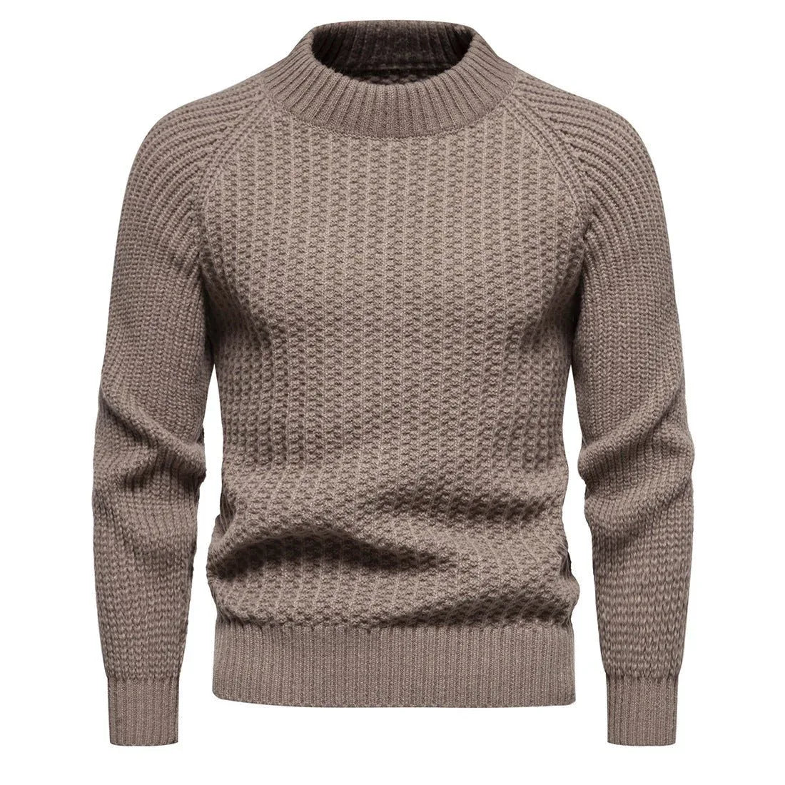 Herren Freizeit-Strickpullover, unifarben, Rundhalsausschnitt, locker geschnitten
