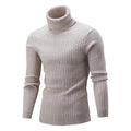 Pull à col roulé rétro en tricot décontracté pour homme