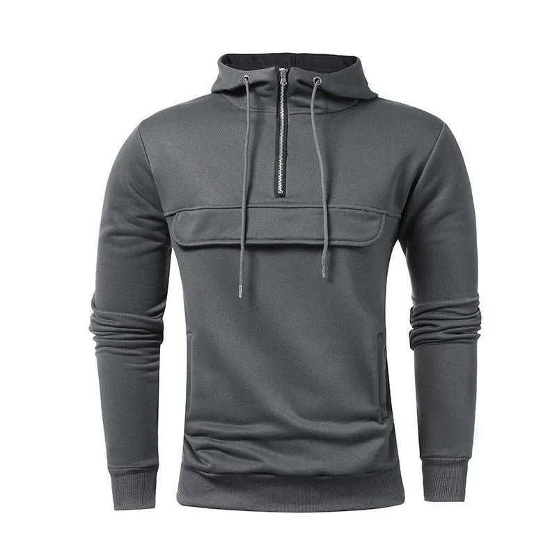 Herren Freizeit Sport Hoodie Einfarbig