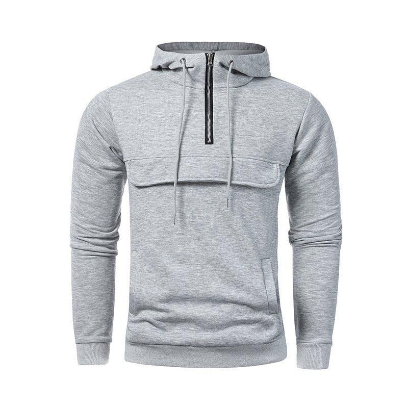 Herren Freizeit Sport Hoodie Einfarbig