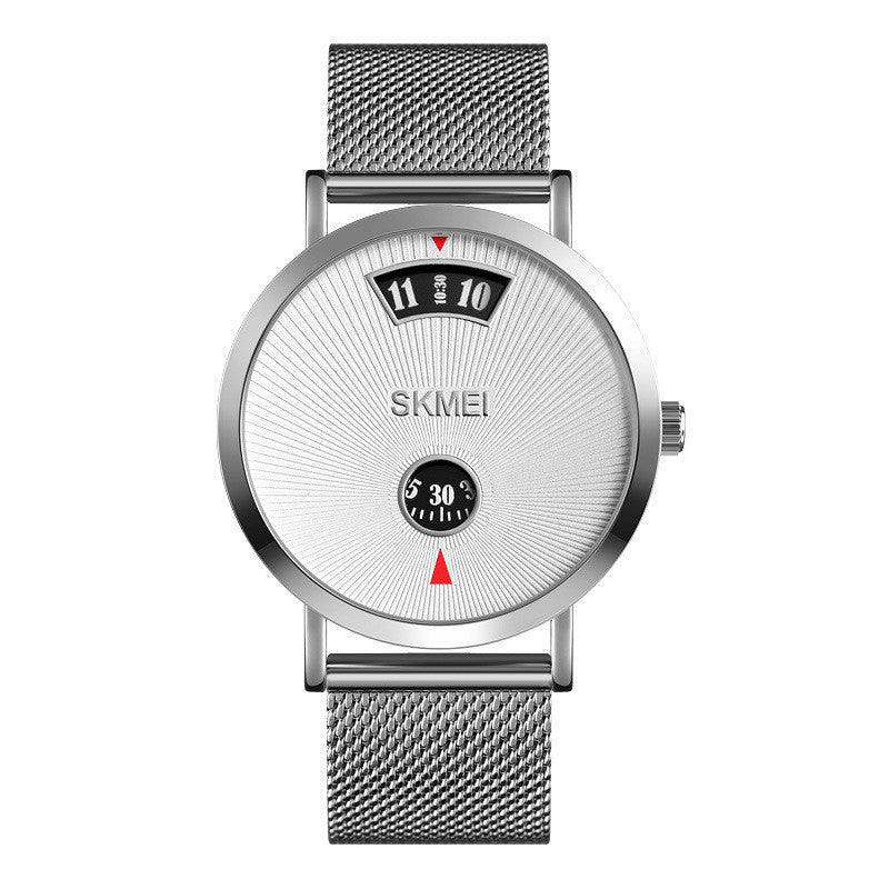 Montre à quartz décontractée pour homme en acier inoxydable
