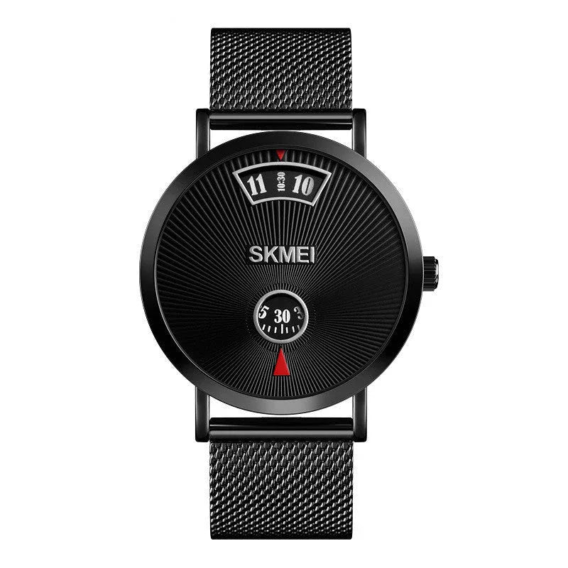 Montre à quartz décontractée pour homme en acier inoxydable