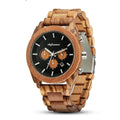 Herren-Chronograph-Kalender-Sportuhr aus Holz