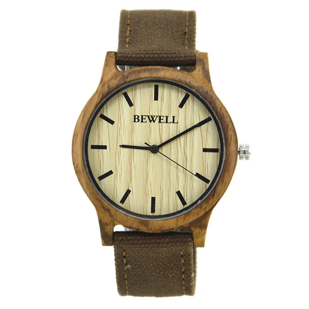 Montre classique en bois pour hommes