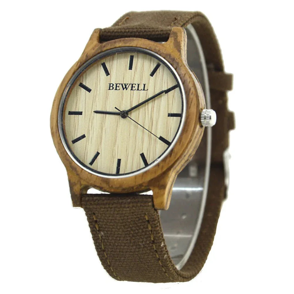 Montre classique en bois pour hommes
