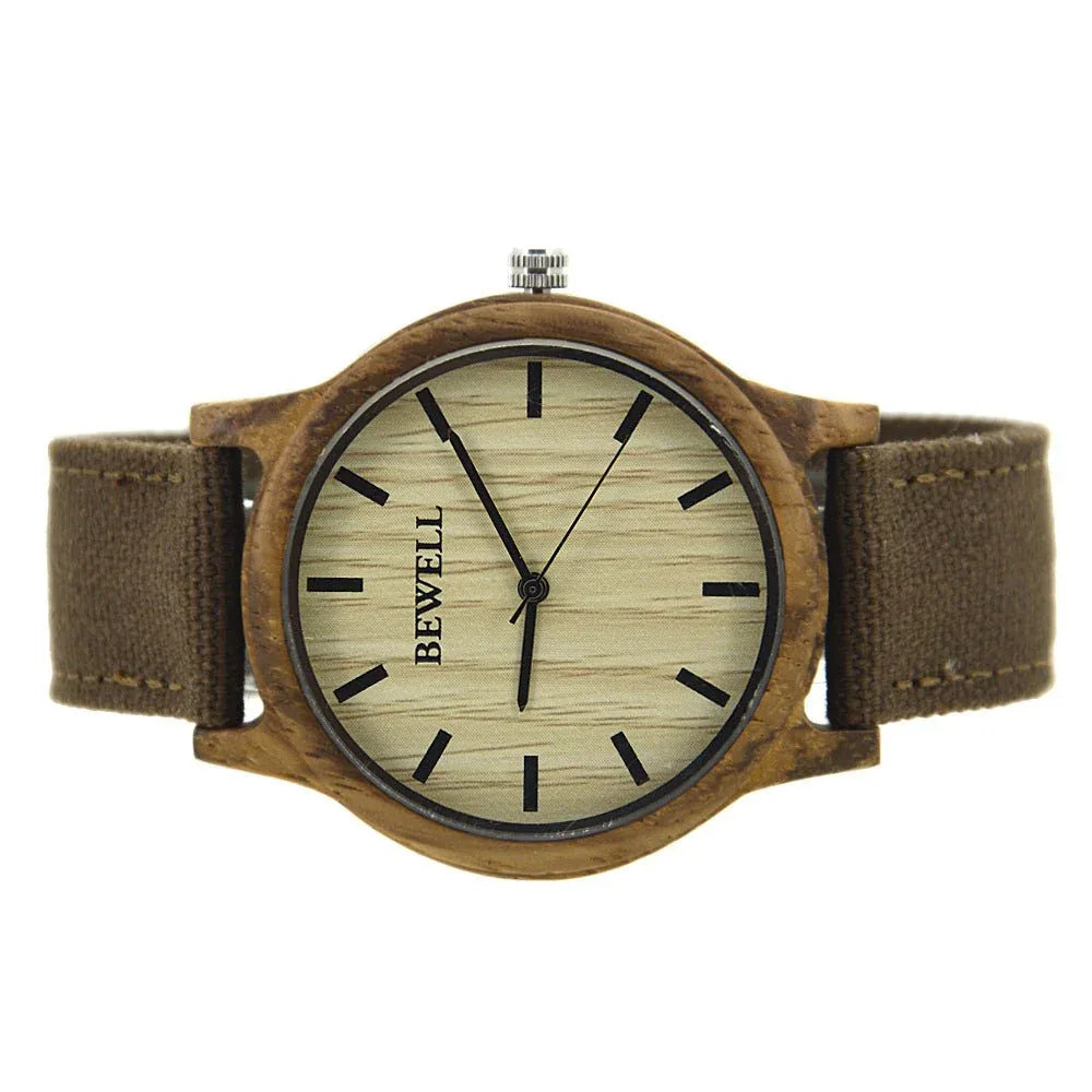 Montre classique en bois pour hommes