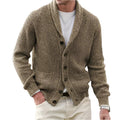 Pull boutonné en coton mélangé coupe ample pour homme