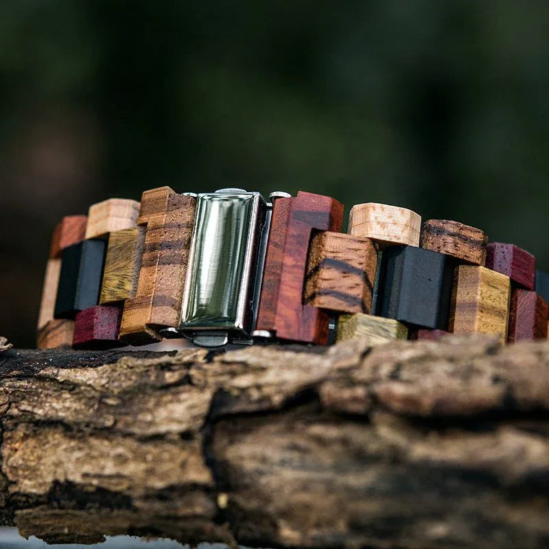 Montre Homme Créative en Bois à Quartz