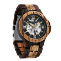 Herren-Armbanduhr aus Holz mit mechanischem Automatikwerk