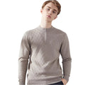 Herren Rollkragenpullover mit Reißverschluss, modisch, leger, aus Kaschmir