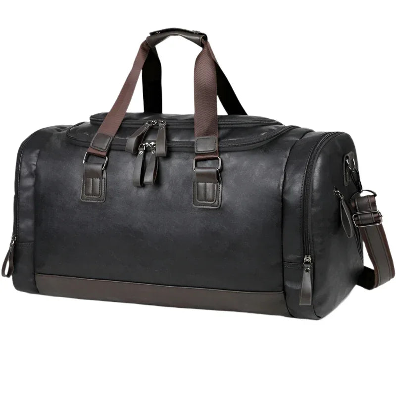 Sac de Voyage/Week-end en Cuir pour Homme avec Bandoulière Amovible