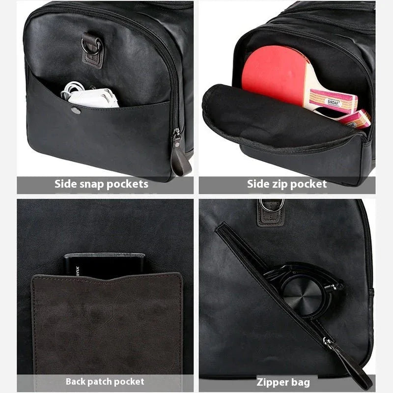 Sac de Voyage/Week-end en Cuir pour Homme avec Bandoulière Amovible