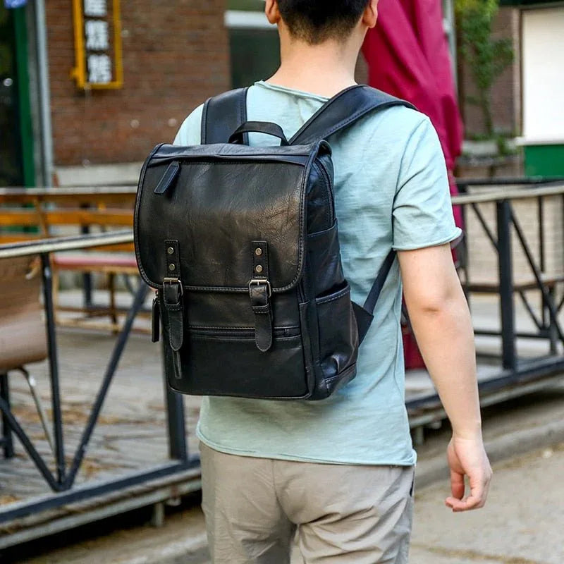 Sac à dos de voyage en cuir pour homme