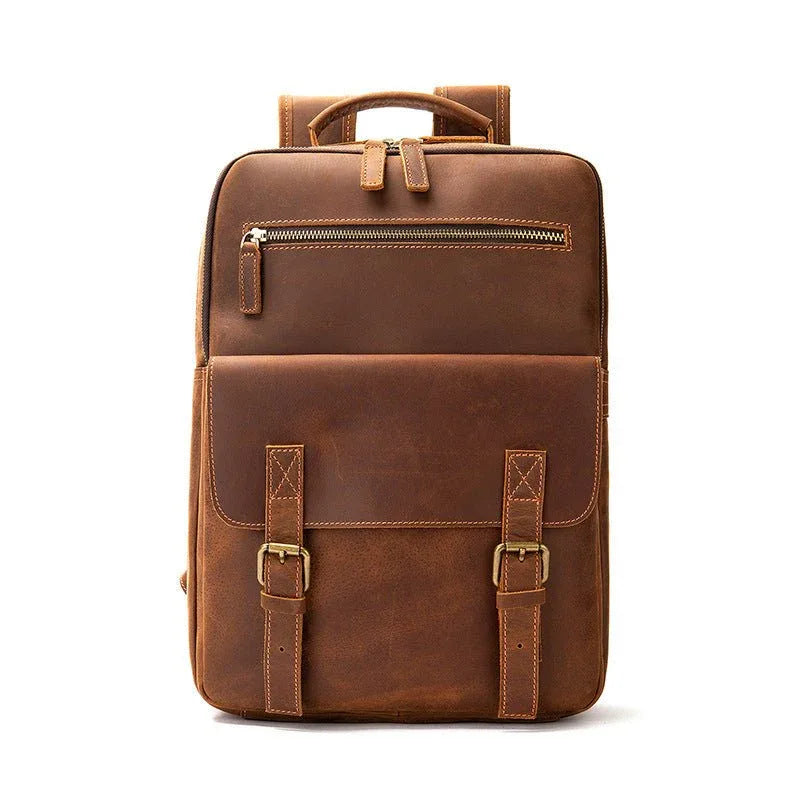 Herren Leder Rucksack Retro Großes Fassungsvermögen