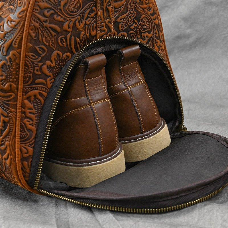 Herren Leder Vintage Reisetasche Wochenende