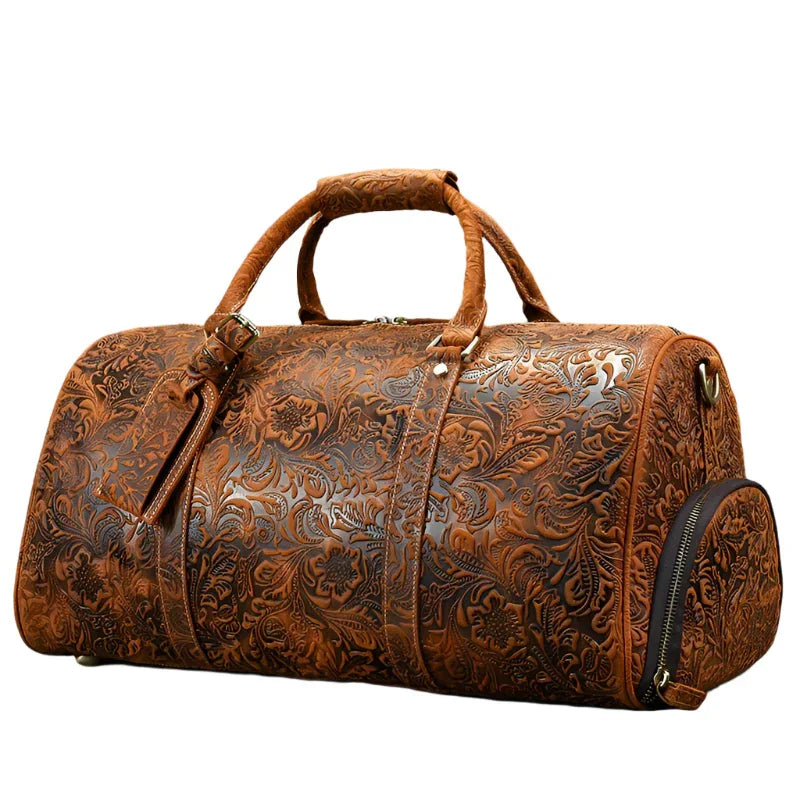 Sac de voyage vintage en cuir pour homme