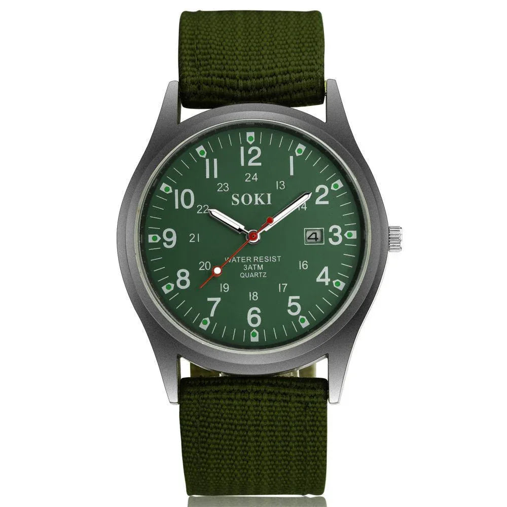 Montre à Quartz Sport Décontractée Lumineuse pour Homme avec Affichage de la Date