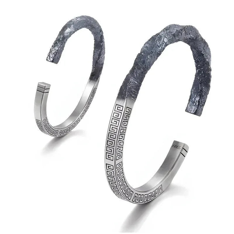 Bracelet ouvert argent pour homme