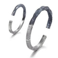 Bracelet ouvert argent pour homme