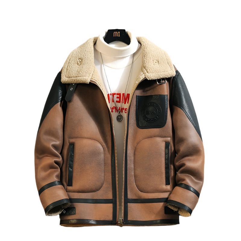 Blouson en daim grande taille pour homme