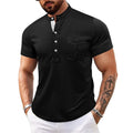 Herren Rundhals Kurzarm Polohemd mit Brusttasche