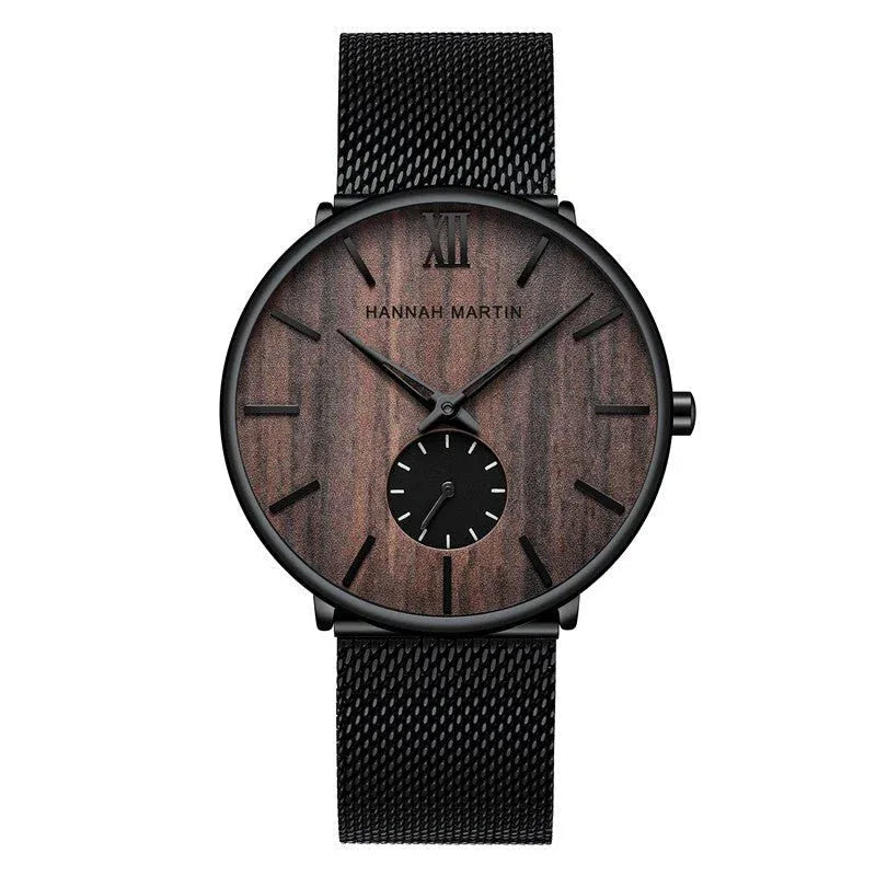 Schlanke Holz-Herrenuhr