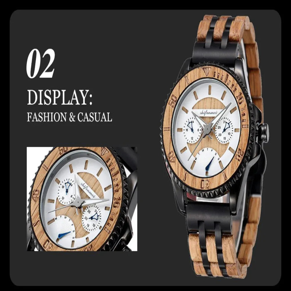 Herren Sport Automatikuhr aus Holz