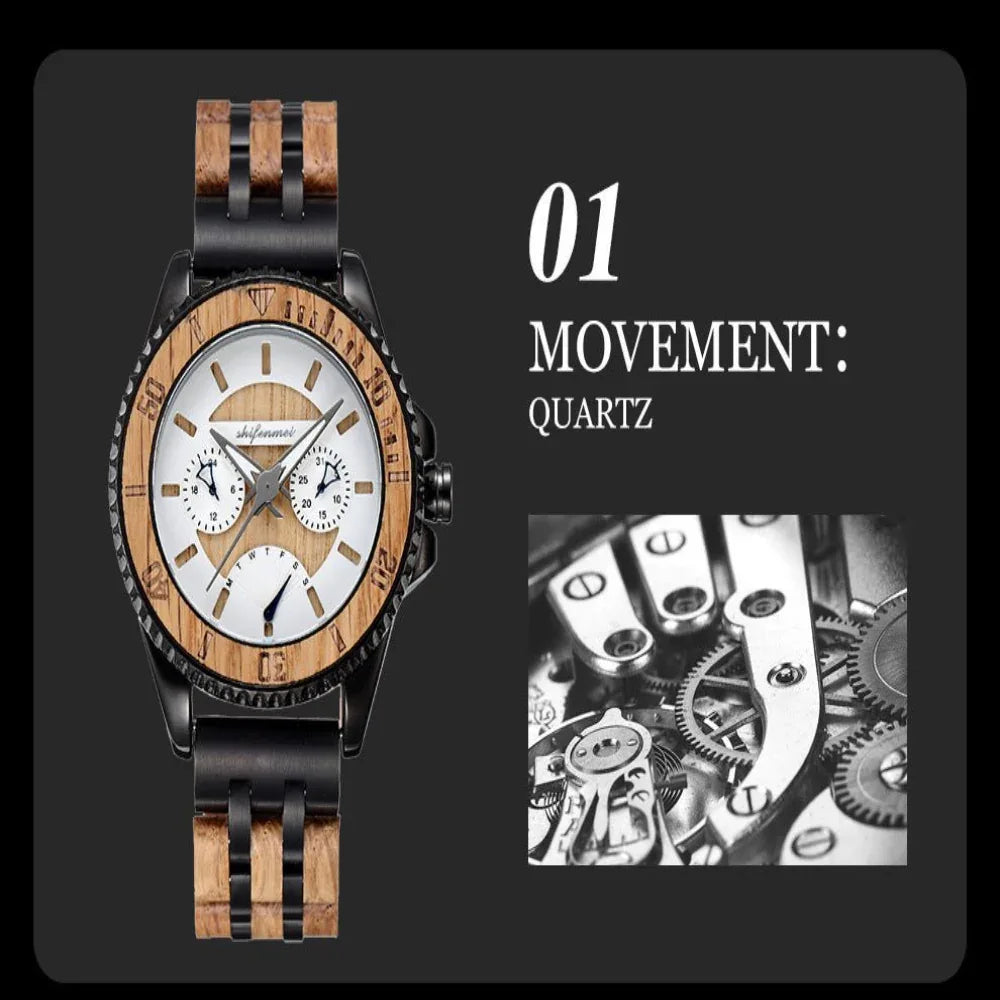 Herren Sport Automatikuhr aus Holz